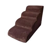 Escaleras para mascotas para cama - Sofá de 4 niveles de espuma de alta densidad lavable para gatos en interiores, escalera elástica extraíble para cachorros grandes