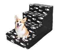 Escaleras para mascotas para perros grandes - Escaleras de cama para perros de 4 pasos | Cama de escalera cómoda de franela para mascotas de fácil montaje para pequeños