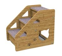 Escaleras para perros - Construcción de madera, diseño de escalada de escalones, estructura central baja estable, soporte antideslizante para emerger | Para perros pequeños y medianos, gatos