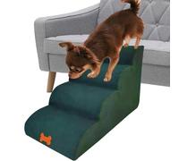 Escaleras para perros | Escalera para perros a 4 pasos de esponja | Rampa para perros con funda antideslizante y extraíble | Caminata de pies para perros con funda lavable para perros pequeños