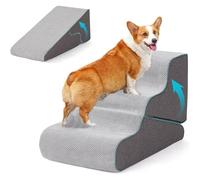 Escaleras para Perros Pequeños, Escalón Curvo para Mascotas con Cubierta A Prueba De Fugas, Rampa De Gato De Espuma De Alta Densidad para Cama O Sofá, Ligera, Duradera Y Cómoda
