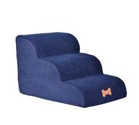 Escaleras para Perros - Rampa De Espuma Alta Densidad 3 Pasos | Escalones Antideslizantes para Mascotas Pequeñas | Funda Lavable Sofá, Cama Alta Y Muebles | Portátil Y Cómodo
