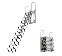 Escaleras Plegables de Pared, escaleras retráctiles para altillo, Escalera telescópica de Acero para ático con Sistema de Descenso, Capacidad de Carga de 300 kg(9 Steps 230CM/90.5IN)