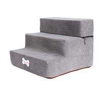 Escaleras Portátiles para Perros, Tipo Escalera, Antideslizantes, Anchas Y Ligeras, para Gatos Pequeños a Los Que Les Gusta Trepar, Gris Claro
