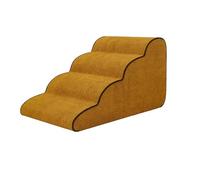 Escaleras Rampa for Perros Pequeños y Gatos, Pasos Animales Lavables con Pendiente Suave, Antideslizantes for Cama Sofá, Protección Articulaciones y Rótula, Mayores(Amarillo,Fourth-Order)