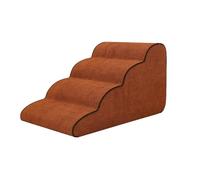 Escaleras Rampa for Perros Pequeños y Gatos, Pasos Animales Lavables con Pendiente Suave, Antideslizantes for Cama Sofá, Protección Articulaciones y Rótula, Mayores(marrón,Fourth-Order)