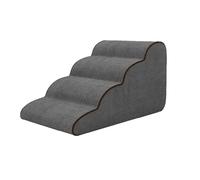 Escaleras Rampa for Perros Pequeños y Gatos, Pasos Animales Lavables con Pendiente Suave, Antideslizantes for Cama Sofá, Protección Articulaciones y Rótula, Mayores(Gris Oscuro,Fourth-Order)