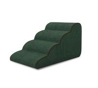 Escaleras Rampa for Perros Pequeños y Gatos, Pasos Animales Lavables con Pendiente Suave, Antideslizantes for Cama Sofá, Protección Articulaciones y Rótula, Mayores(Verde,Fourth-Order)