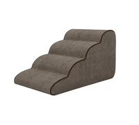 Escaleras Rampa for Perros Pequeños y Gatos, Pasos Animales Lavables con Pendiente Suave, Antideslizantes for Cama Sofá, Protección Articulaciones y Rótula, Mayores(Light Brown,Fourth-Order)