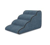 Escaleras Rampa for Perros Pequeños y Gatos, Pasos Animales Lavables con Pendiente Suave, Antideslizantes for Cama Sofá, Protección Articulaciones y Rótula, Mayores(Azul,Fourth-Order)