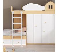 Escaleras resistentes de 119.4 cm/124.5 cm/127.0 cm/127.0 cm/132.1 cm/149.9 cm, escalera de pared para hogar y dormitorio, litera alta, escalones de subida duraderos, color blanco (180 cm)