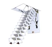 Escaleras telescópica Escalera de ático Oculta, retráctil, abatible Desde el Techo, Plegable, for Garaje Escalera Plegable(70 * 100cm)