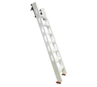 Escaleras telescópica Escalera de Madera for literas, con peldaño Ancho, Resistente, Ideal for Camas, caravanas, dormitorios, hoteles y más. Escalera Plegable(Weiß,3step)