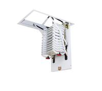 Escaleras telescópica Escalera retráctil de ático de Acero al Carbono, Oculta y abatible, con ángulo de inclinación Ajustable, for ático y Garaje. Escalera Plegable(70 * 120cm)