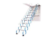 Escaleras telescópica Escalera telescópica eléctrica for desván, abatible, Oculta en el Techo, con pasamanos for garajes Interiores. Escalera Plegable(80 * 120cm)