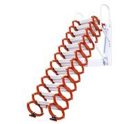 Escaleras telescópica Escalera telescópica eléctrica Invisible for áticos, Plegable, de Pared, con pasamanos, for áticos Interiores y Exteriores. Escalera Plegable(Oranje,2.5~3m)