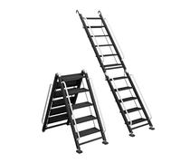 Escaleras telescópica Escaleras Plegables for desván, portátiles, de Aluminio, con pasamanos y Ganchos for el Techo del Dormitorio o el ático. Escalera Plegable(3.1-3.3m)