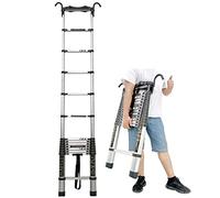 Escaleras telescópicas Escalera extensible multiusos Escalera telescópica Escaleras telescópicas altas con ganchos, escalera extensible de 8 m/7 m/6 m/5 m/4 m/3 m/2 m/1 m de altura, Home Loft Office