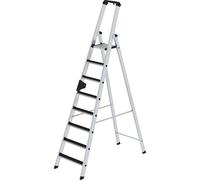 Escaleras tipo tijera de peldaños planos CLIP-STEP MUNK, de ascenso por un lado, acanalado