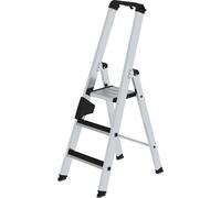 Escaleras tipo tijera de peldaños planos CLIP-STEP MUNK, de ascenso por un lado, acanalado