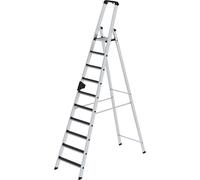 Escaleras tipo tijera de peldaños planos CLIP-STEP MUNK, de ascenso por un lado, antideslizante R13