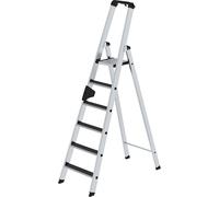 Escaleras tipo tijera de peldaños planos CLIP-STEP MUNK, de ascenso por un lado, antideslizante R13