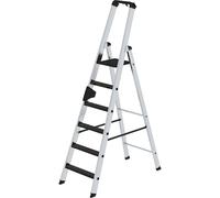 Escaleras tipo tijera de peldaños planos CLIP-STEP MUNK, de ascenso por un lado, antideslizante R13, resistente