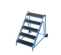 Escalerilla de montaje eurokraft pro, peldaños con paneles de contrachapado antideslizantes