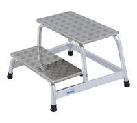 Escalerilla de montaje STABILO peldaños de chapa acanalada de aluminio, por un lado