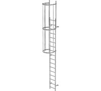 Escalerilla fija con protección trasera MUNK, paso único