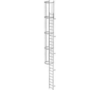 Escalerilla fija con protección trasera MUNK, paso único