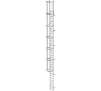 Escalerilla fija con protección trasera MUNK, paso único
