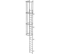 Escalerilla fija con protección trasera MUNK, paso único