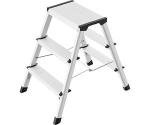 Escalerilla plegable de aluminio D60 StandardLine Hailo, escalerilla plegable de escalones dobles, carga máx. 150 kg