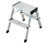 Escalerilla plegable (Número de peldaños: 4 ud., Altura de trabajo: 2,45 m, Carga soportada: 150 kg, Aluminio)