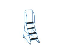 Escalerilla rodante para escaleras de obra eurokraft pro, peldaños con goma acanalada