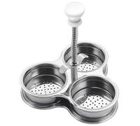 Escalfador de Huevos de 3 Tazas, Máquina para Hacer Huevos Escalfados, Sartén para Escalfar Huevos de Acero Inoxidable para Freír Huevos y Molde para Huevos Mcmuffins para el