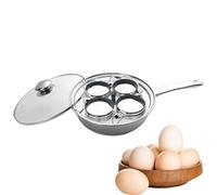 Escalfador de huevos escalfados, sartén de carne 2 en 1, 4 tazas de escalfadores antiadherentes para desayuno, brunch, almuerzo, cena