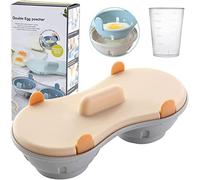 Escalfador de huevos para microondas, olla de huevos con taza medidora, apto para lavavajillas, sin BPA, máquina de huevos escalfados, utensilio de cocina, regalo para el hogar