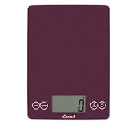 Escali 157PN Báscula de Cocina Arti Glass, Báscula Digital con Pantalla LCD, Accesorio de Menaje de Cocina, Negocios y Ocio, 6.8 kg, Púrpura Noche, 23 x 16.5 x 2 cm