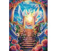 Escalier angélique Vers le Ciel Puzzle 1000 Piezas Cartón Blanco Premium para Coleccionistas Mitos fantásticos Cuento De Hadas Entrenamiento Memoria Hobby Colección Regalo Original 100