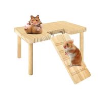 Escaliers pour hamsters - Accesorio de cage en bois pour grimper et jouer | Jouet d'escalade avec plateforme, idéal pour hamsters, gerbilles et souris, stimule l'exercice et l'agilité, parfait