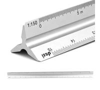 Escalimetro 30 cm, Regla de Escala Triangular (1 tamaño + plata)