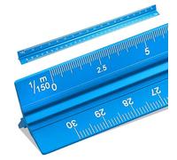 Escalímetro De Precisión De 30 Cm, Triangular De Aluminio Para Arquitectos E Ingenieros, Con Escalas 1:20, 1:25, 1:50, 1:75, 1:100 Y 1:125, Profesional Y Resistente.