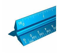 Escalímetro Profesional de Metal 30 cm, Regla Métrica Triangular de Precisión con Doble Escala 1:20 1:25 1:50 1:75 1:100 1:125 y 1:100 1:200 1:250 1:300 1:400 1:500 para Arquitectos e Ingenieros