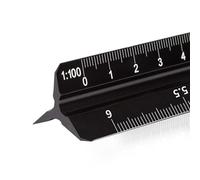 Escalimetro Profesional Regla, Regla de escala arquitectónica, regla de escala triangular de aluminio métrica 1:20, 1:25, 1:50, 1:100, 1:200, 1:500, para arquitectos/ingenieros/dibujantes