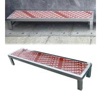 Escalón de 2 niveles, peldaños de escalera corales comerciales, plataforma de escalera de tiro grupal, asiento escalonado multifuncional, atril, soporte para hablar