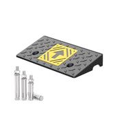 Escalón de goma resistente para coches, rampa de bordillo de 19.7 x 9.8 x 2.8 pulgadas, ideal para el hogar, negocios, escalones altos en carretera, y solución de acceso versátil