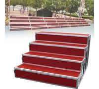Escalón elevador de coro con alfombra, plataforma de escalera coral portátil para rendimiento, escalera escalonada desmontable para eventos
