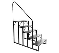 Escalón para Caravana, escalón para autocaravanas, SPA al Aire Libre, Escalera para caravanas de Viaje, autocaravanas, Jacuzzi, Porche, Piscina por Encima del Suelo (5 escalones con 1 pasamanos)